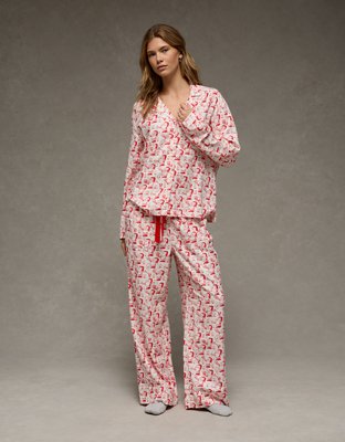 AE Snoopy Flannel PJ Set