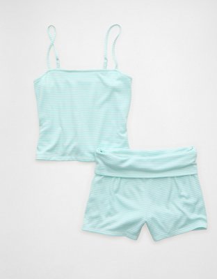 AE Luxe Plush Tank Top & Short PJ Set