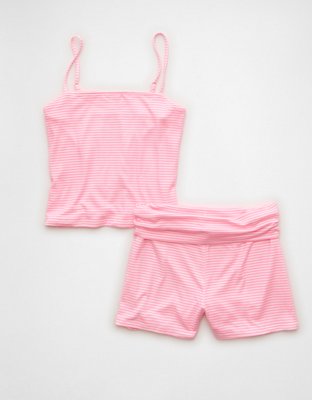 AE Luxe Plush Tank Top & Short PJ Set
