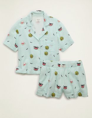 Ensemble de pyjama à manches courtes en regard coton AE