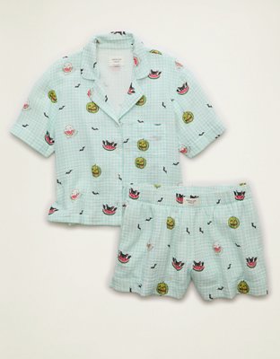 AE Cotton Gauze Short-Sleeve PJ Set