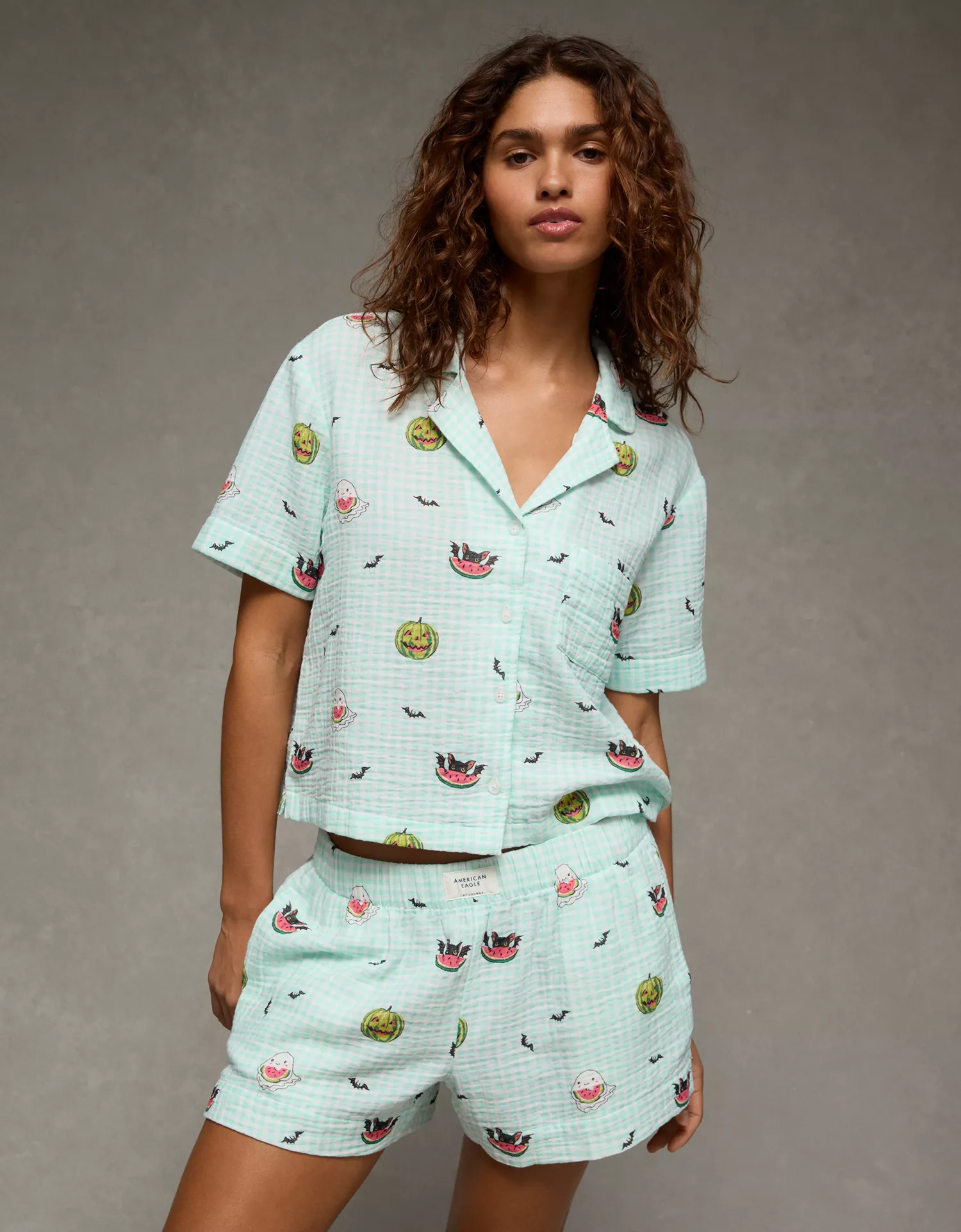 AE Cotton Gauze Short-Sleeve PJ Set - thumbnail 10