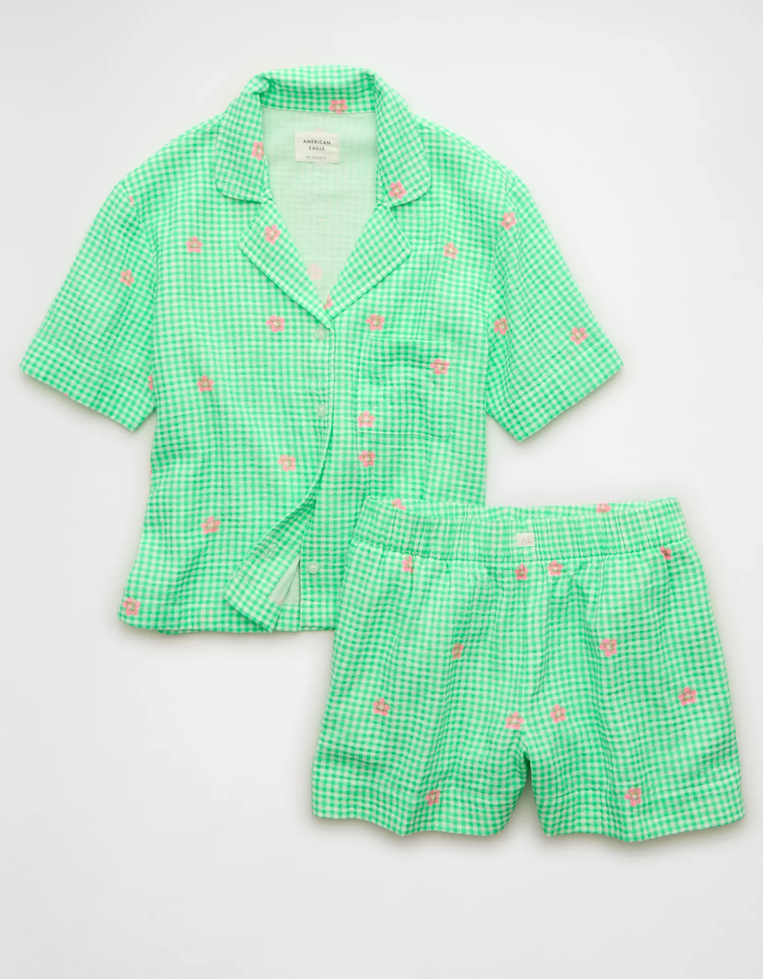 AE Cotton Gauze Short-Sleeve PJ Set - thumbnail 8