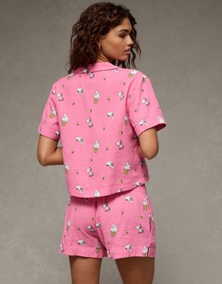 AE Snoopy Cotton Gauze Short-Sleeve PJ Set