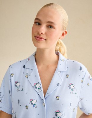 AE Luxe Plush Button-Up PJ Set