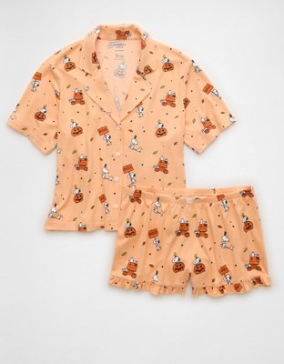 AE Luxe Plush Button-Up PJ Set
