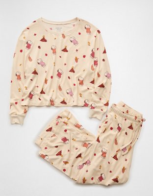 AE Luxe Plush Snoopy PJ Set