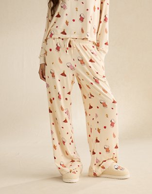 AE Luxe Plush Snoopy Long Sleeve + Pant PJ Set | American Eagle