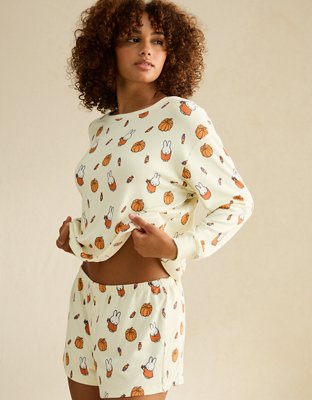 AE Luxe Plush Miffy Long Sleeve + Short PJ Set