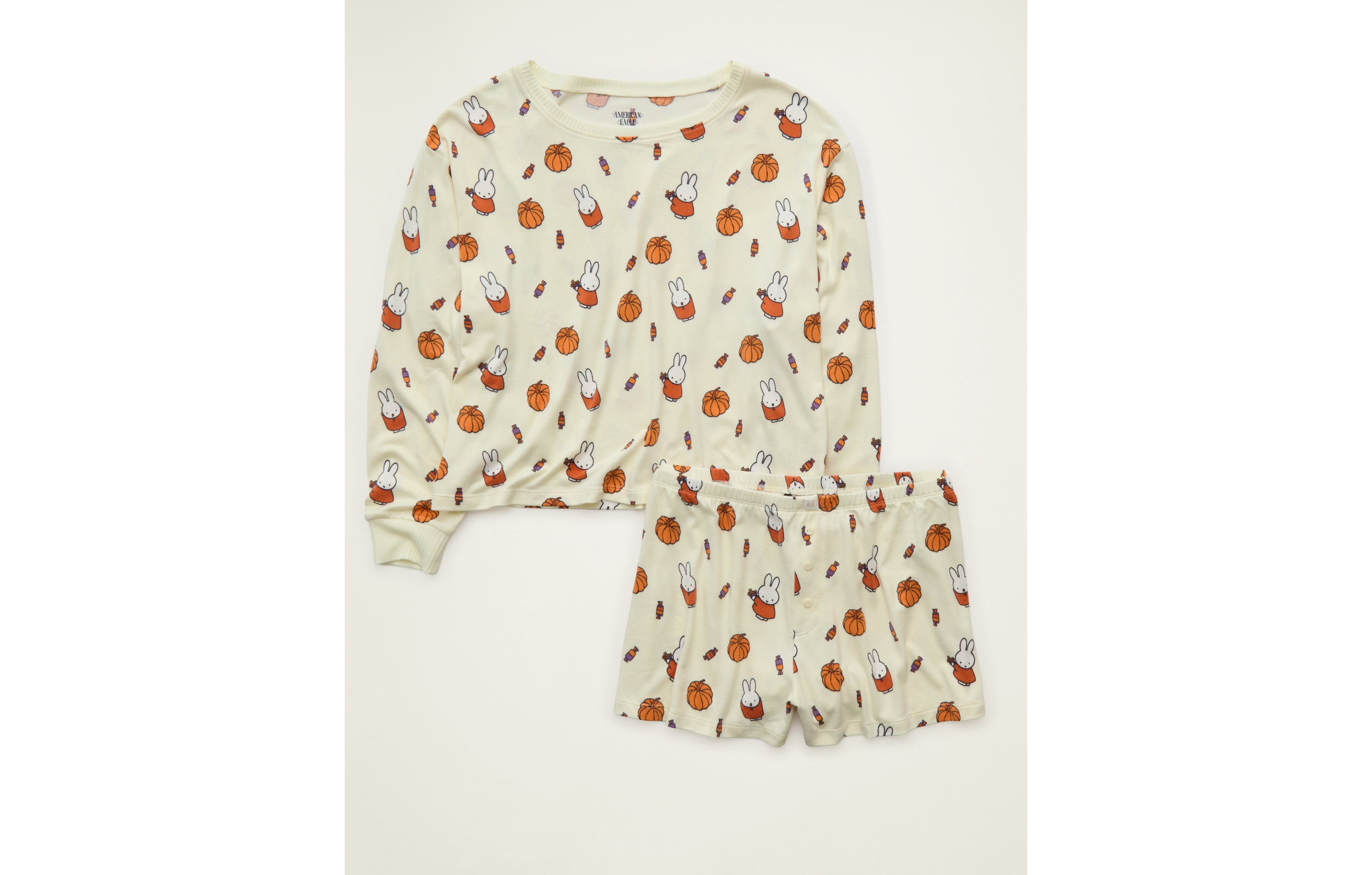 AE Luxe Plush Miffy Long Sleeve + Short PJ Set