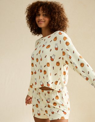 AE Luxe Plush Miffy Long Sleeve + Short PJ Set