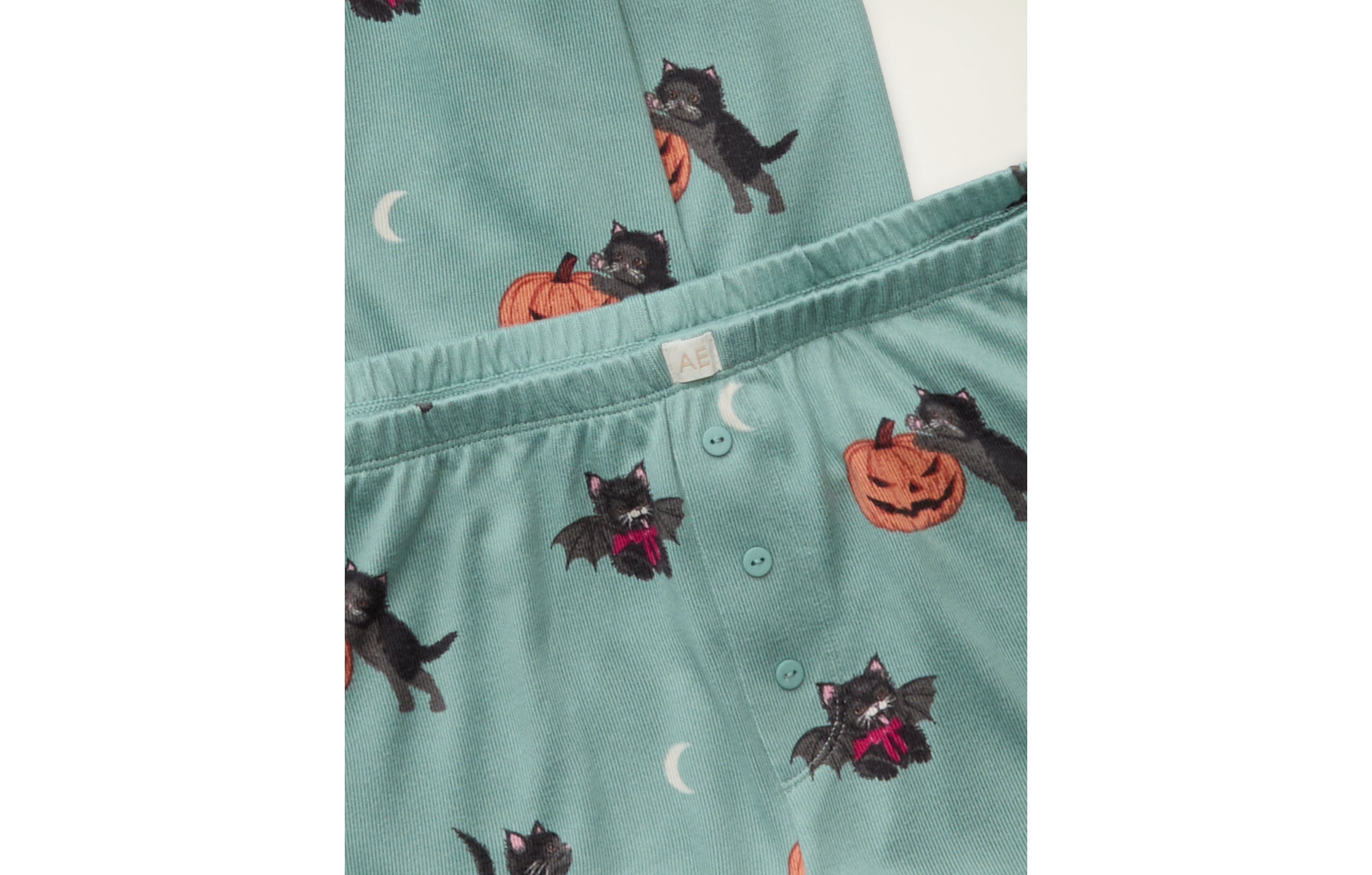 AE Luxe Plush Long Sleeve + Short PJ Set