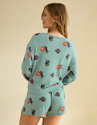 Pyjama pelucheux à manches longues et courtes Luxe AE