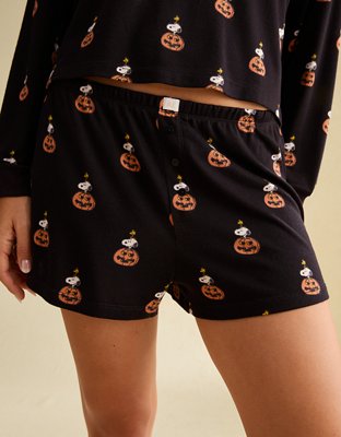 AE Luxe Plush Long Sleeve + Short PJ Set