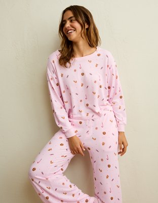AE Luxe Plush Long Sleeve + Pant PJ Set