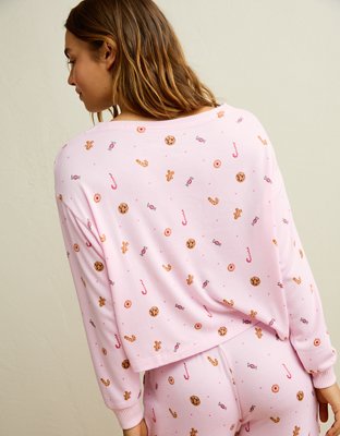 AE Luxe Plush Long Sleeve + Pant PJ Set