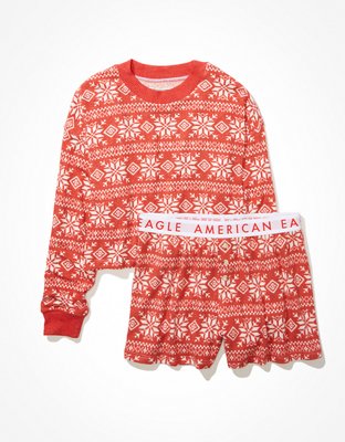 AE Fair Isle Plush PJ Set