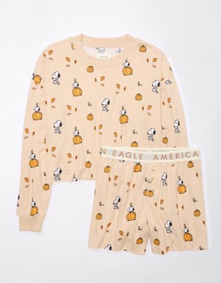 AE Peanuts Fall Plush PJ Set