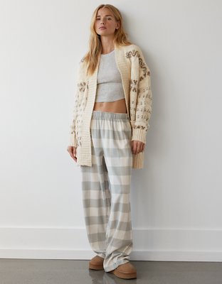 Plaid High-Waisted Cozy Flannel Sleep Shorts