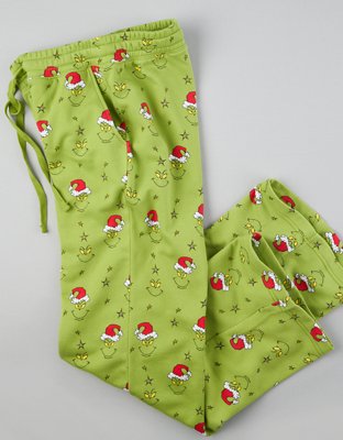 AE Grinch Fleece Wide-Leg PJ Pant