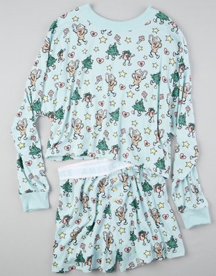 AE Festive Plush PJ Set