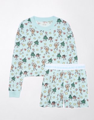 American Eagle aerie AE Peanuts Snoopy Plush PJ Set 44.95