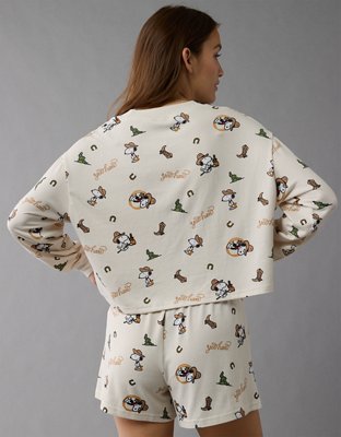 AE Conjunto de Pijama de Felpa de Snoopy estilo Western