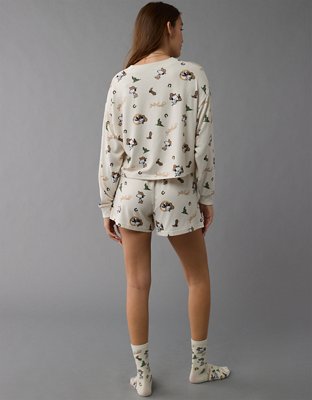 AE Conjunto de Pijama de Felpa de Snoopy estilo Western