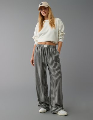 American eagle blue striped pants online