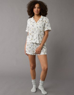 AE Peanuts PJ Top & Shorts Set