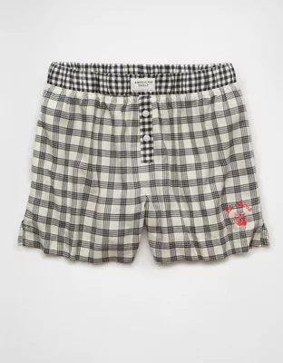 AE Flannel Boxer Sleep Shorts