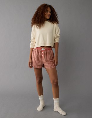 AE Flannel Boxer Sleep Shorts