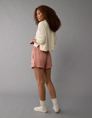 AE Flannel Boxer Sleep Shorts