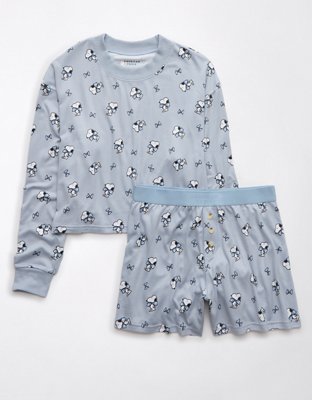 AE Snoopy Bow Plush PJ Set