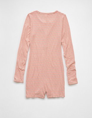 AE Peanuts Striped Plush Romper