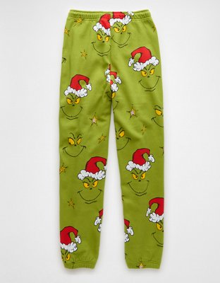 AE Allover Grinch-Print Sweatpants