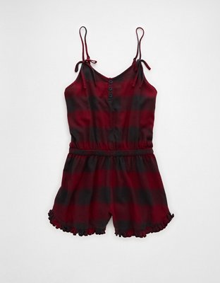 AE Flannel Lounge Romper