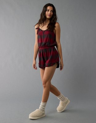 AE Flannel Lounge Romper