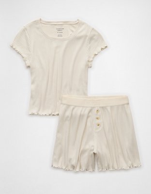 AE Ribbed Plush Baby Tee PJ Set