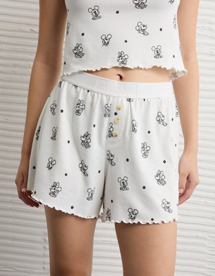 AE Mickey & Minnie Mouse Plush Baby Tee PJ Set