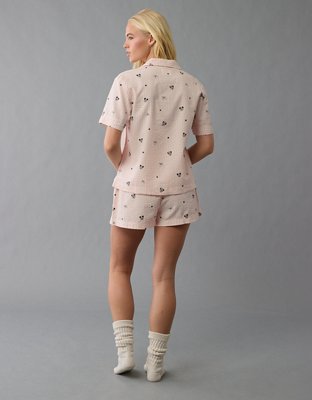 AE Mickey And Minnie Mouse Seersucker PJ Set
