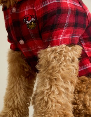 ABO Grinch Button-Up Dog Shirt