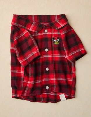 ABO Grinch Button-Up Dog Shirt