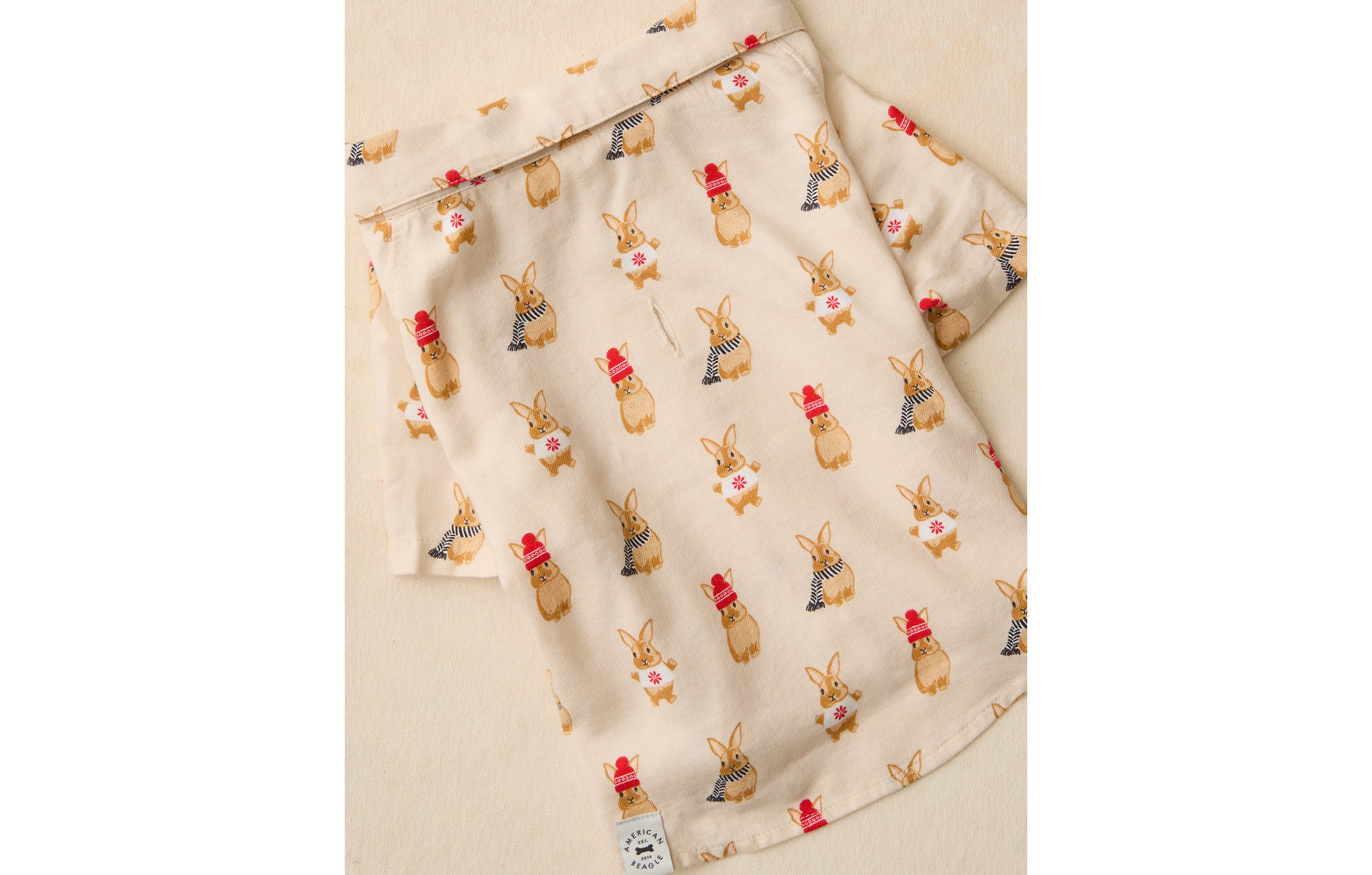 ABO Bunnies Flannel Dog Pajama