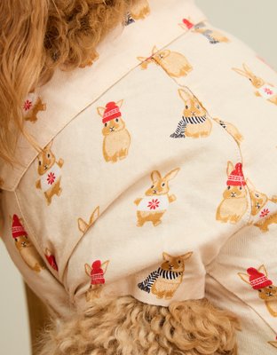 ABO Bunnies Flannel Dog Pajama
