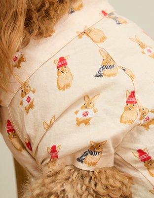ABO Bunnies Flannel Dog Pajama