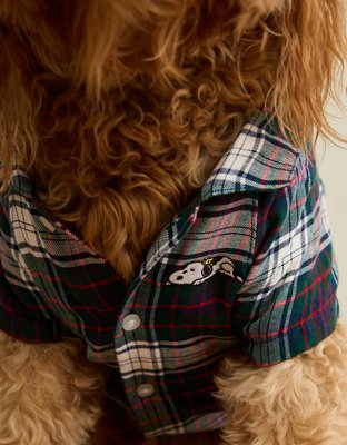 Женский свитер American Eagle ABO Sleepy Snoopy Flannel Dog, цвет: Ночной тёмно-синий — фото 6