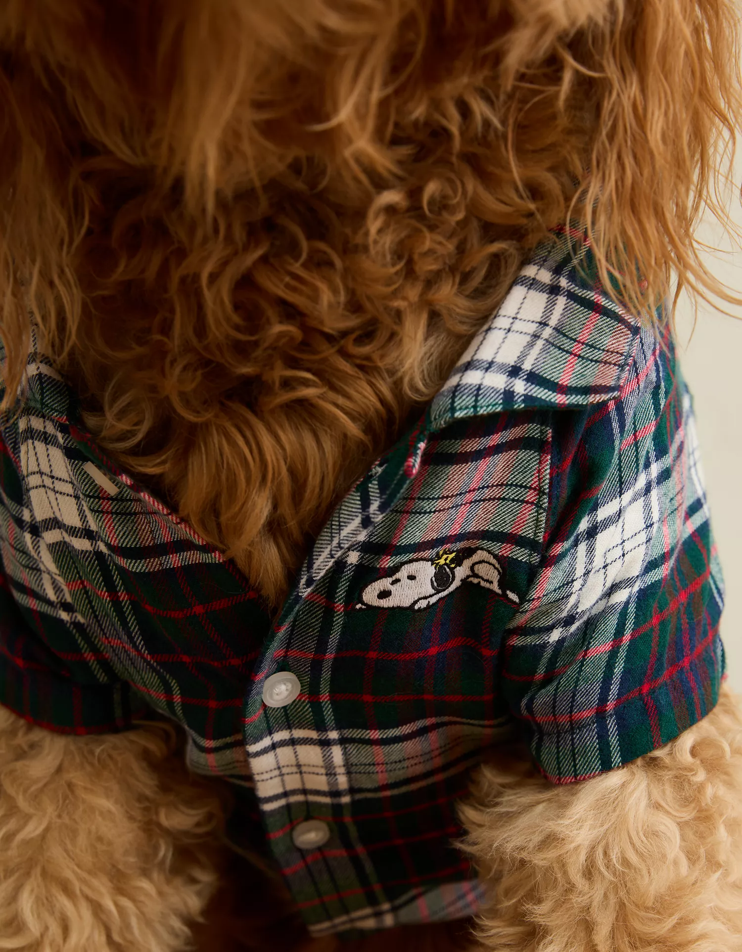 ABO Sleepy Snoopy Flannel Dog Sweater - thumbnail 6
