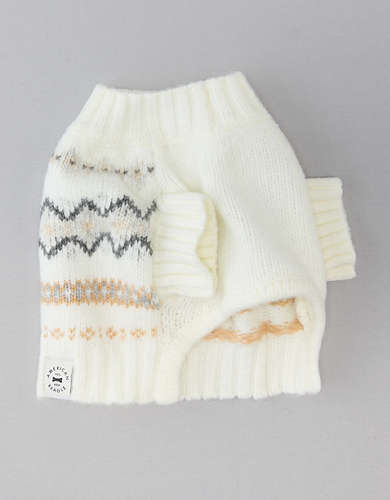 ABO Fair Isle Cable-Knit Dog Sweater