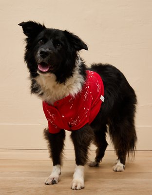 FLUFFY PJ TOP -DARK RED